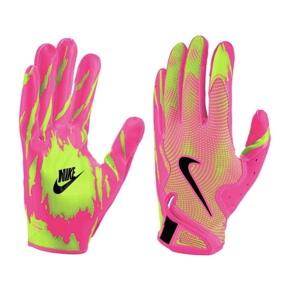 Nike Vapor Jet Iridescent Football Gloves Color Hyper Pink X-Large NWT